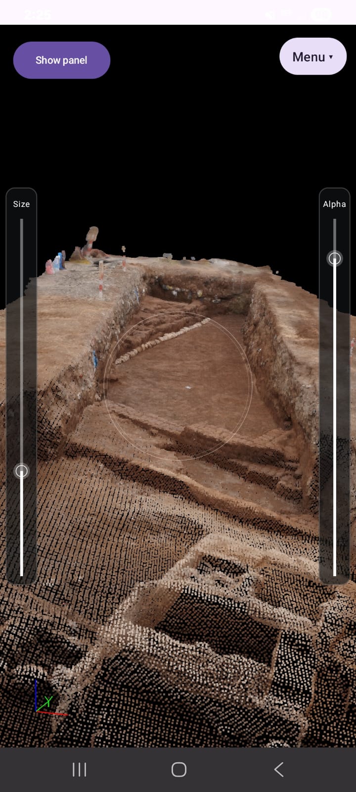 ROLAVIScan 3D model visualization on mobile screen
