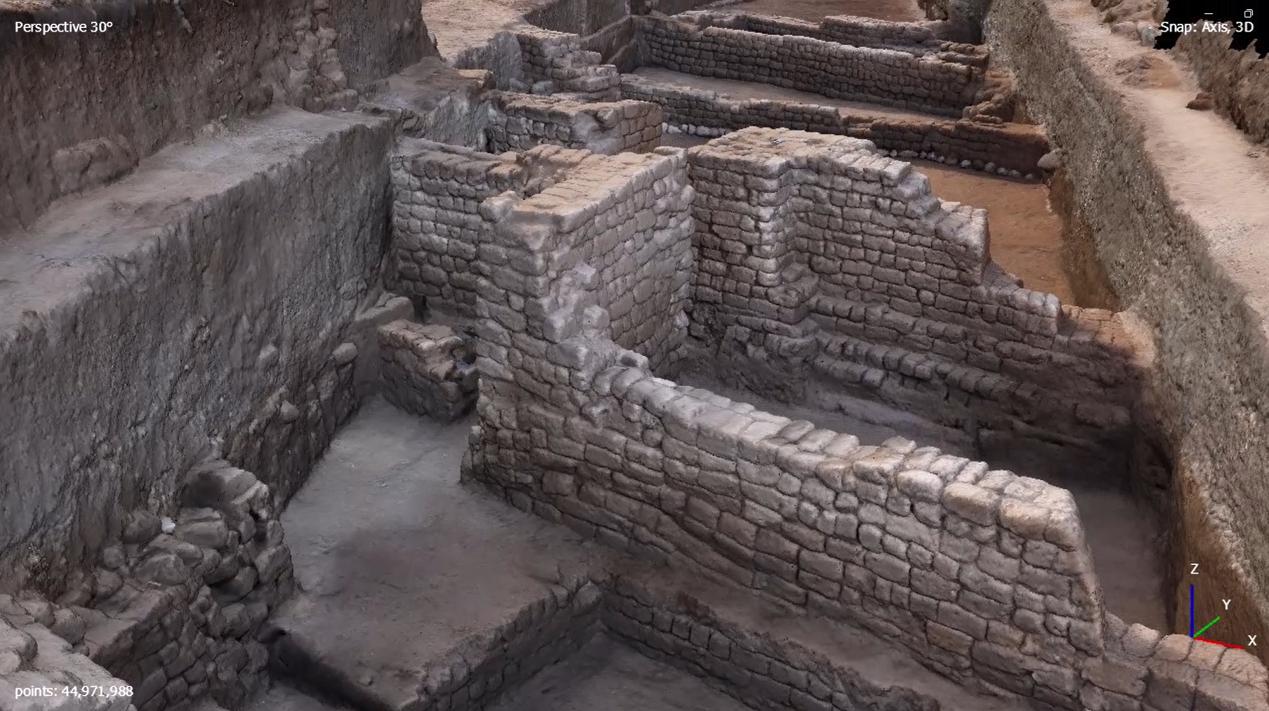 3D model of archaeological stone walls